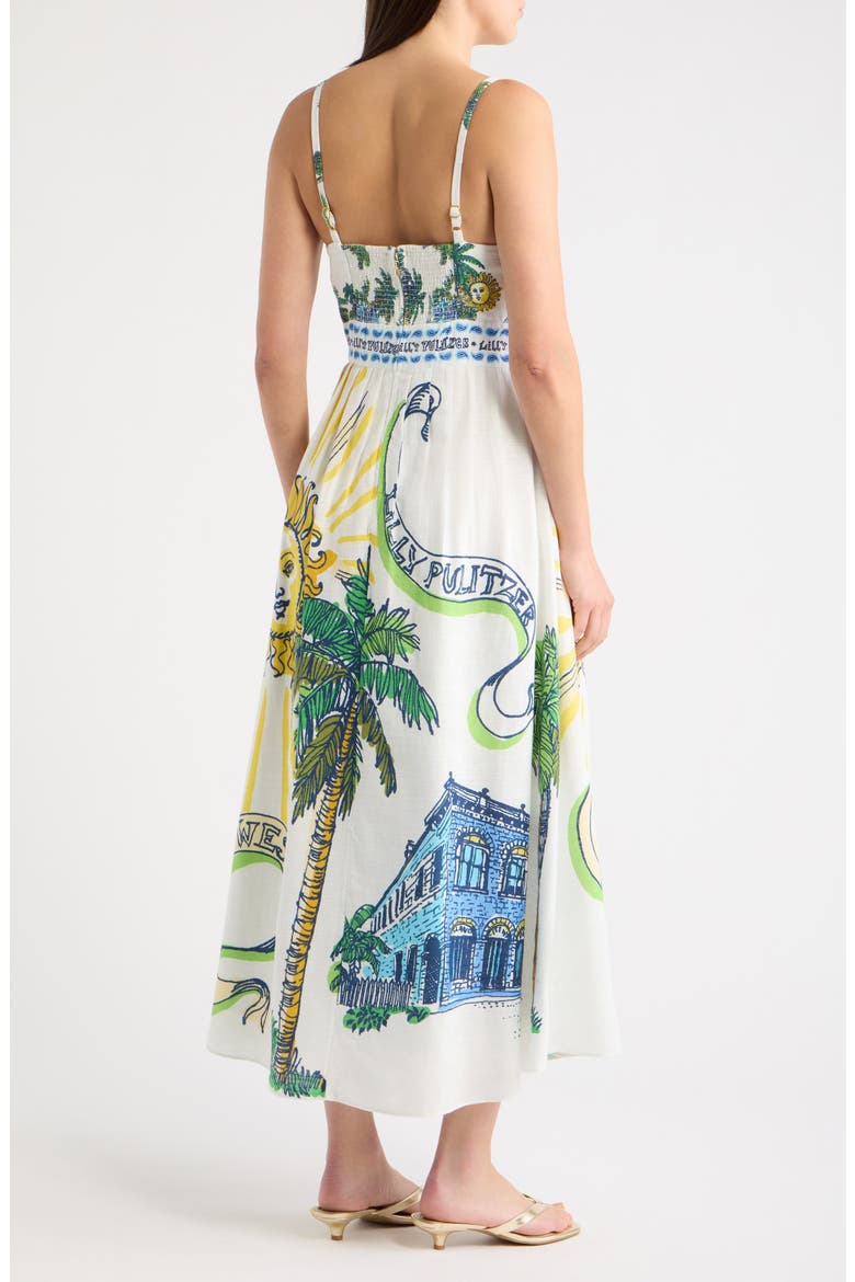 Wendley Floral Print Sundress, Alternate, color, COCONUT