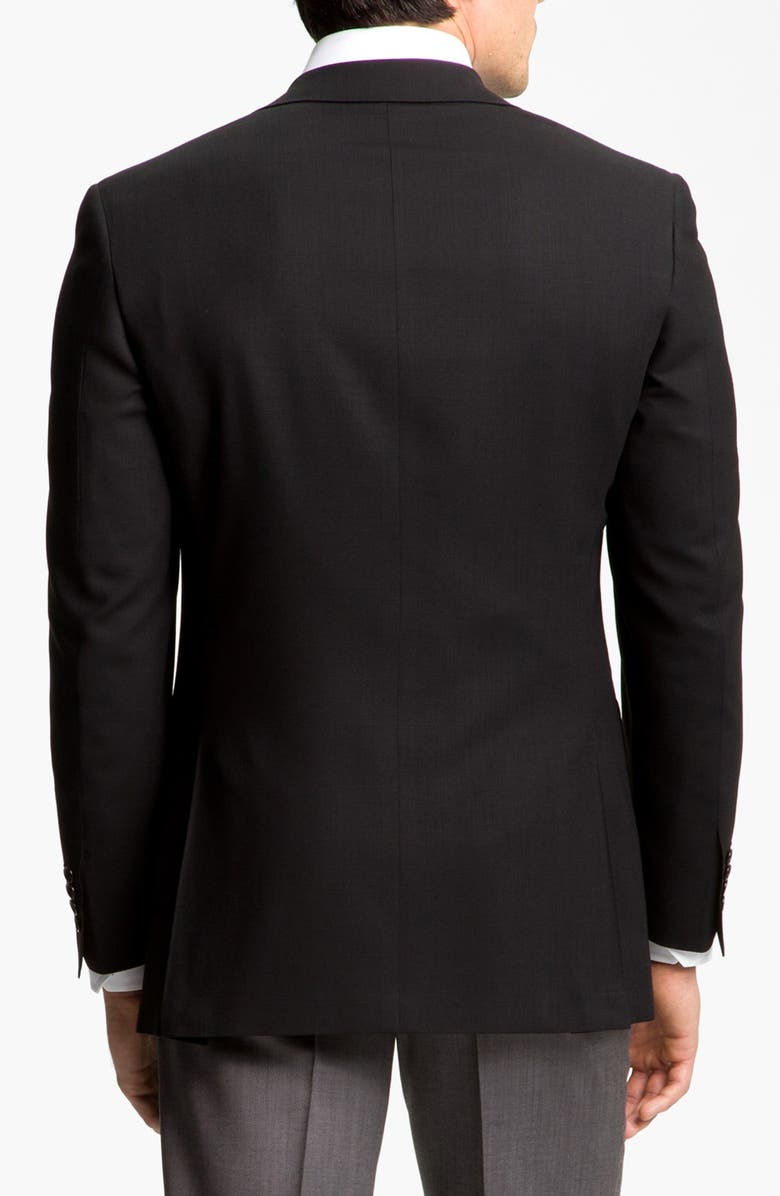 Canali Classic Fit Solid Wool Blazer, Alternate, color, Black