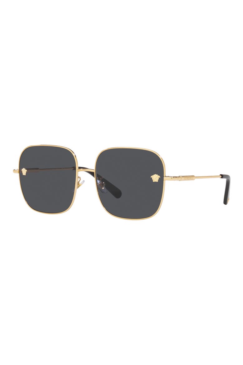 59mm Square Sunglasses, Alternate, color, DARK GREY/ GOLD