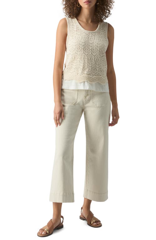 SANCTUARY SANCTUARY FLOW WITH IT OPEN STITCH LAYERED SWEATER TANK 