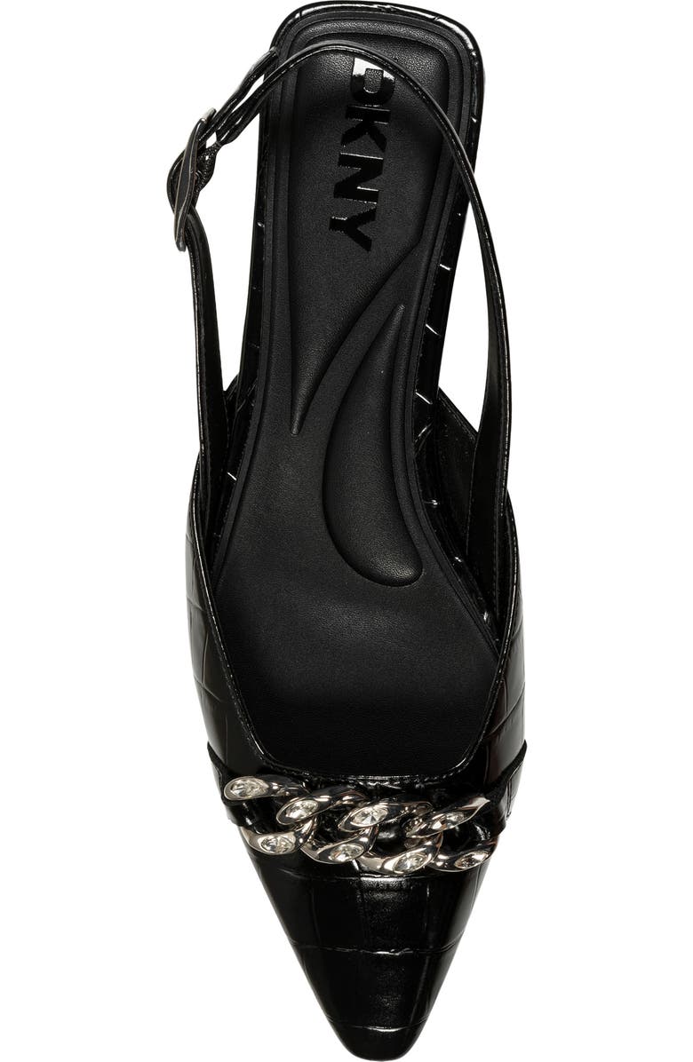 DKNY Cosetta Slingback Pointed Toe Flat, Alternate, color, Black