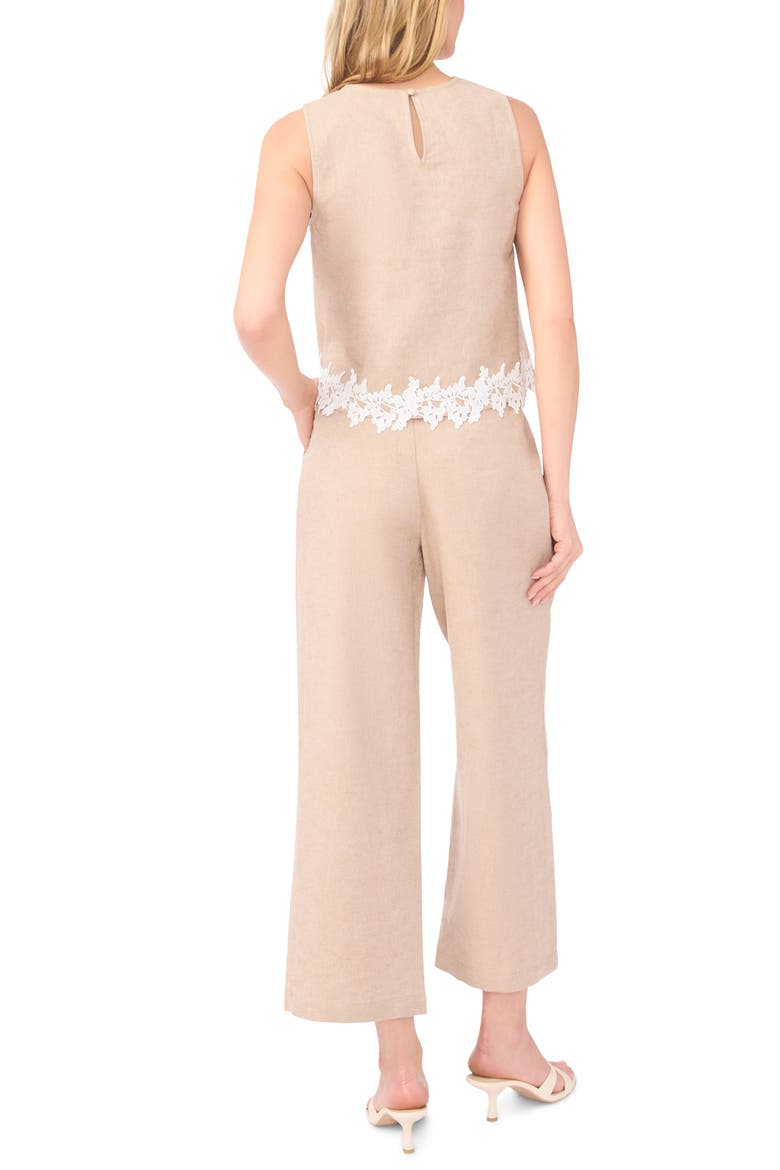 Bow Tie Waist Ankle Wide Leg Pants, Alternate, color, TOFFEE