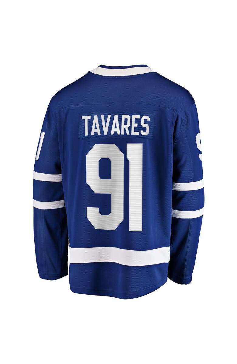 FANATICS Men's Fanatics Branded John Tavares Blue Toronto Maple Leafs Home Captain Premier Breakaway Player Jersey, Alternate, color, 