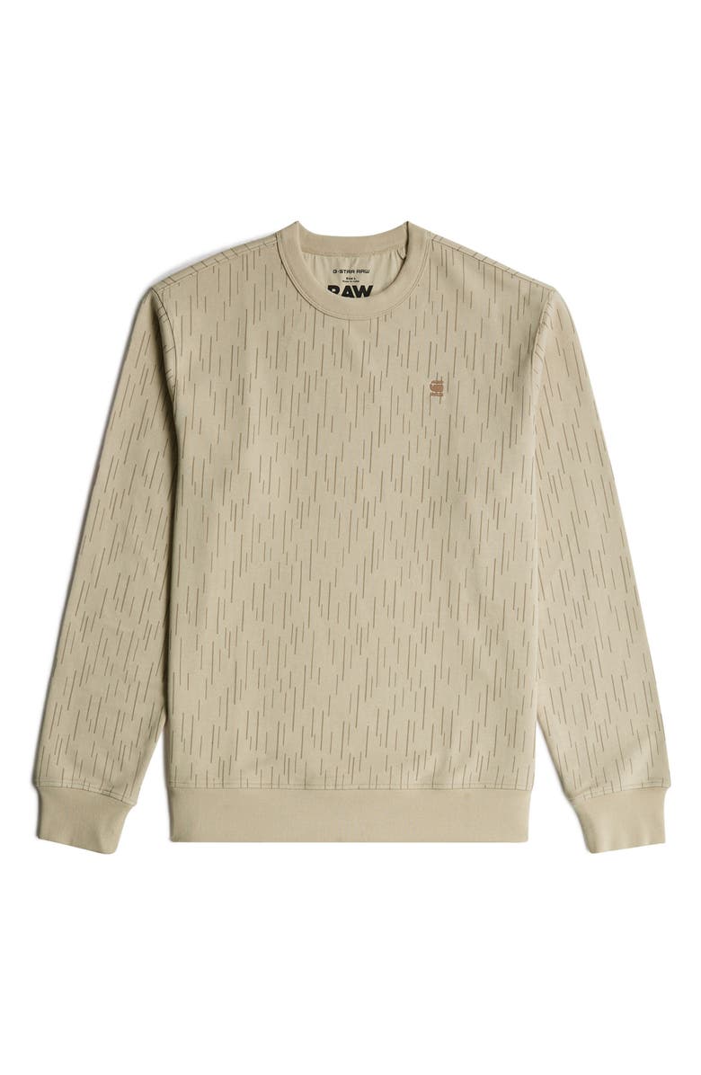 G-STAR Allover Print Organic Cotton Crewneck Sweatshirt, Alternate, color, Beige Rain Camo