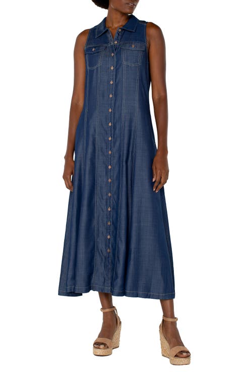 Sleeveless Denim Dress (Rinse)