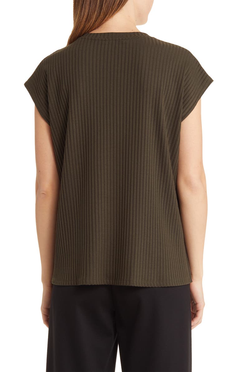 Eileen Fisher Ribbed Dolman Sleeve Top, Alternate, color,