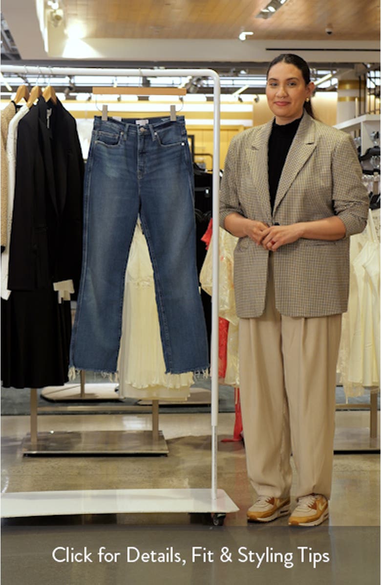 Soft-Tech Good Flare Raw Hem High Waist Ankle Flare Jeans
