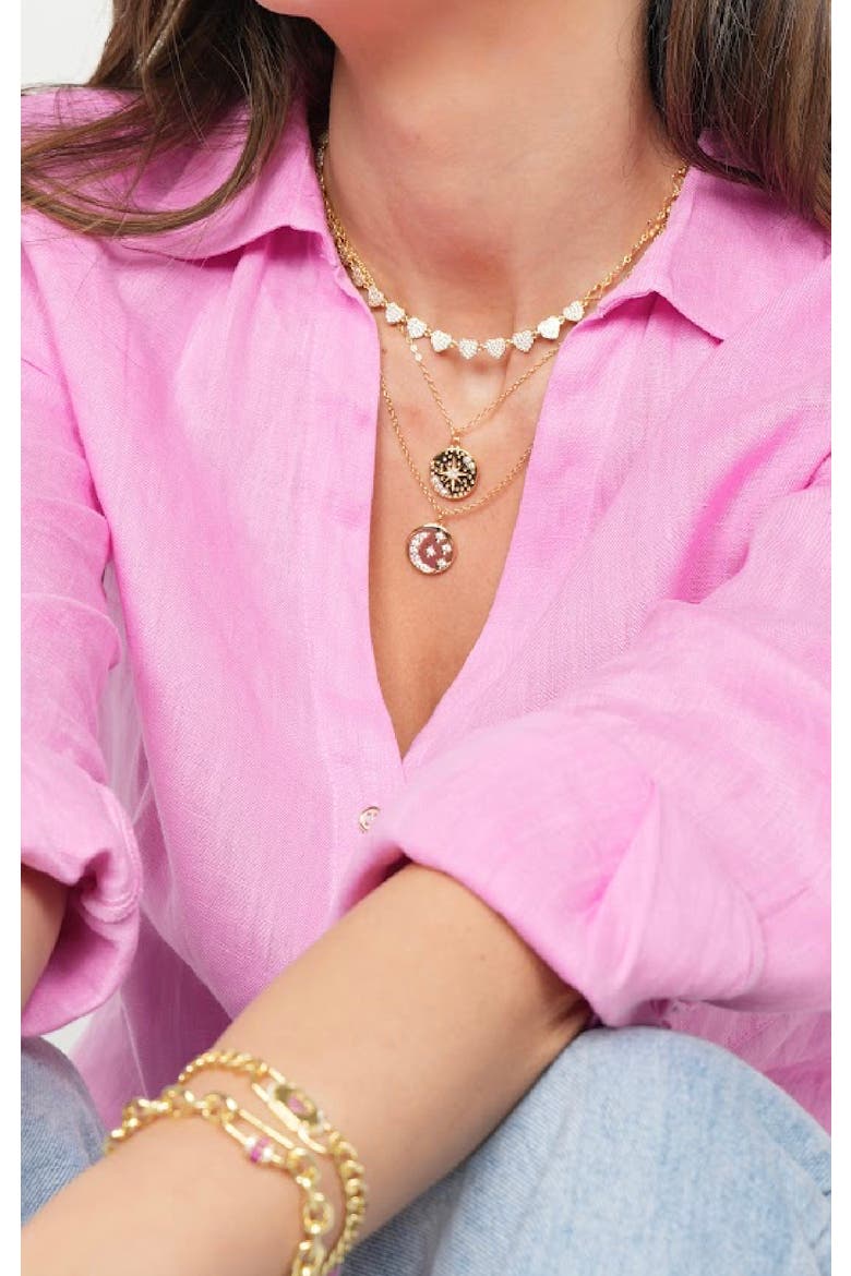 Starry Night Necklace, Alternate, color, Gold