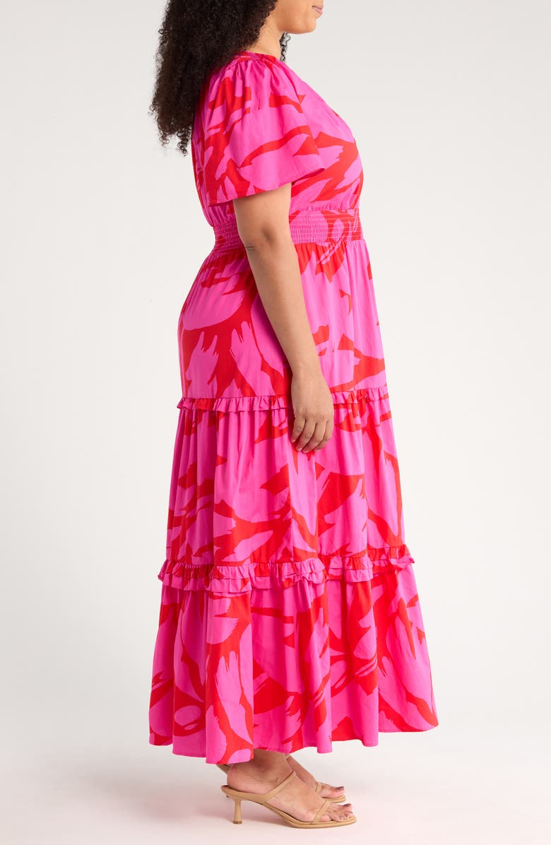 SUGARLIPS Jolene Print Tiered Maxi Dress, Alternate, color,