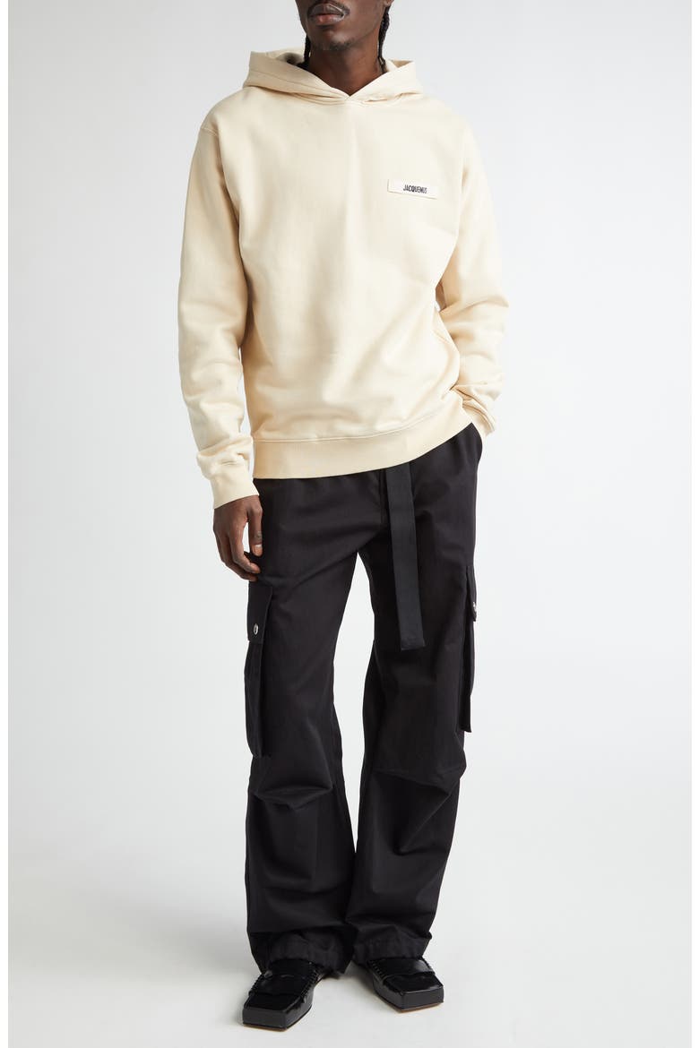 Le Hoodie Gros Grain Cotton Hoodie, Alternate, color, BEIGE 150
