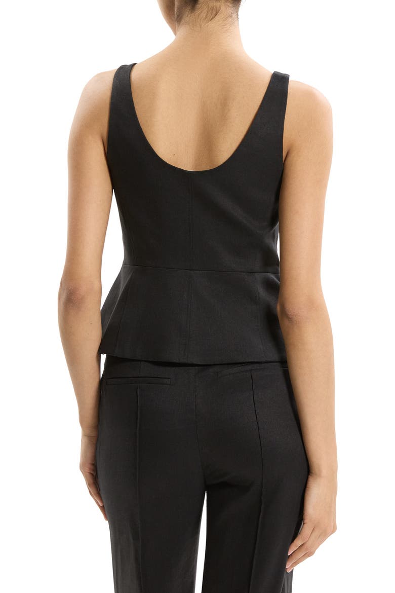 Linen Blend Vest, Alternate, color, BLACK