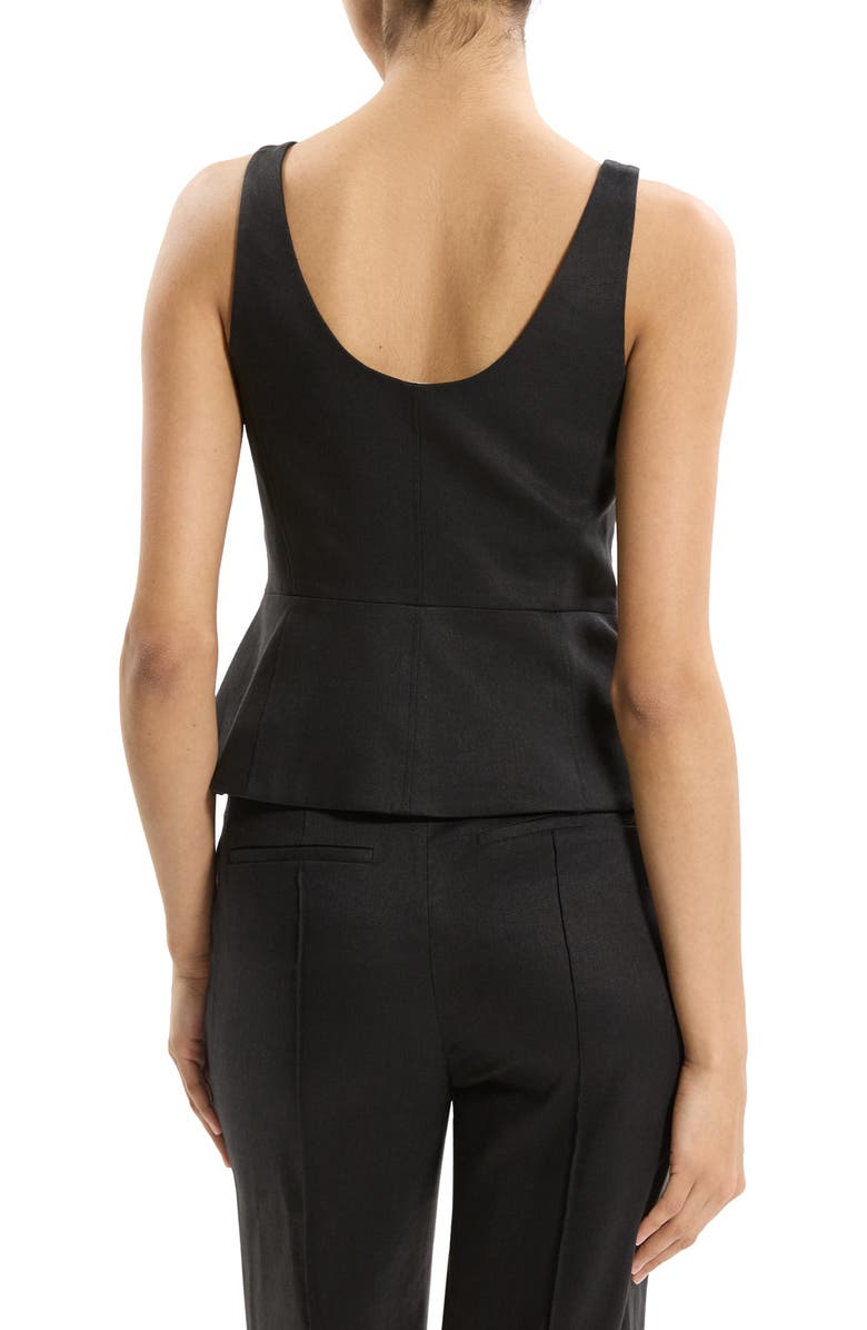 Theory Linen Blend Vest, Alternate, color, Black