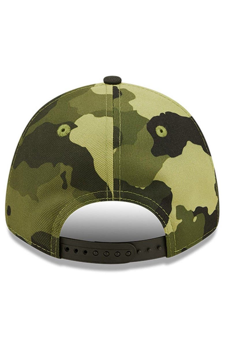 New Era Men's New Era Camo Chicago Cubs 2022 Armed Forces Day 9FORTY Snapback Adjustable Hat, Alternate, color, Camo
