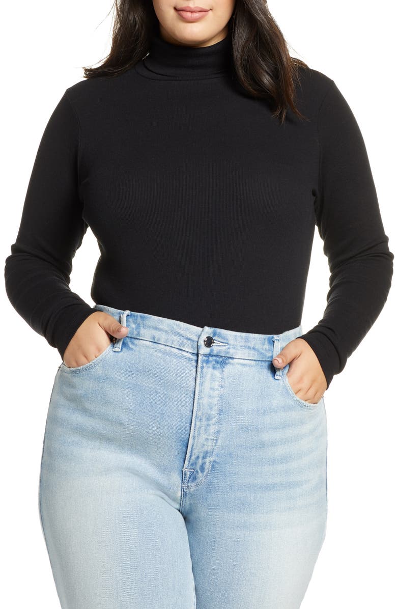 BP. Turtleneck Ribbed Top, Main, color, 