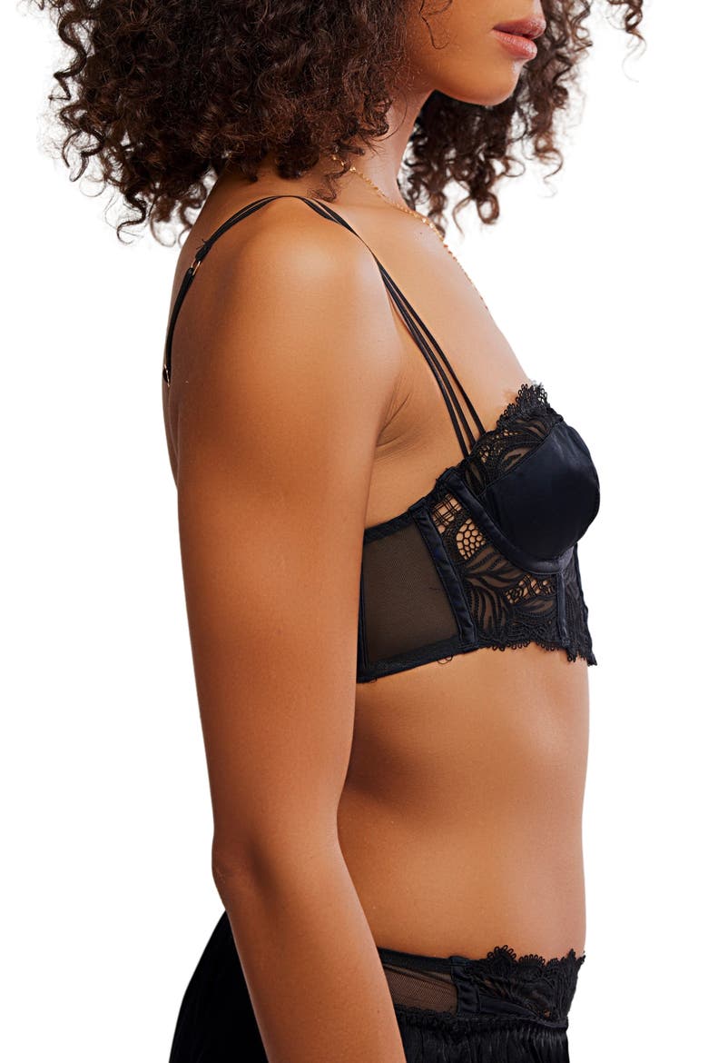 Intimately FP Out & About Longline Underwire Bra, Alternate, color, BLACK