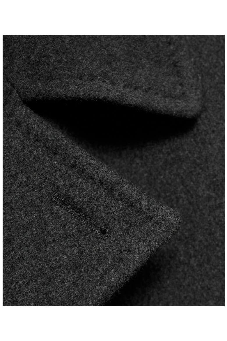 Wool Blend Double Breasted Peacoat, Alternate, color, GREY