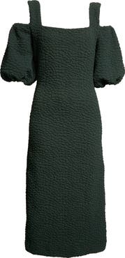 Stine Goya Niko Textured Cold-Shoulder Dress