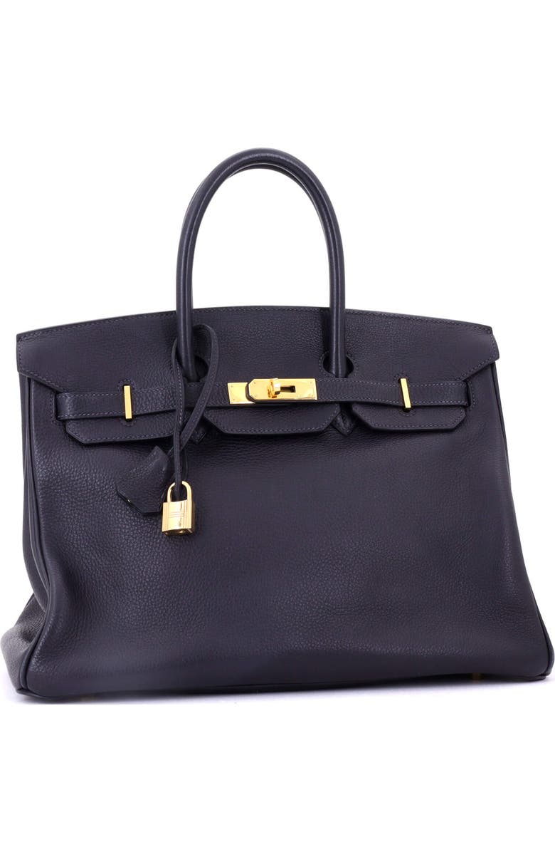 Pre-Owned Hermes Birkin Handbag Blue Togo with Gold Hardware 35, Alternate, color, Bleu Marine