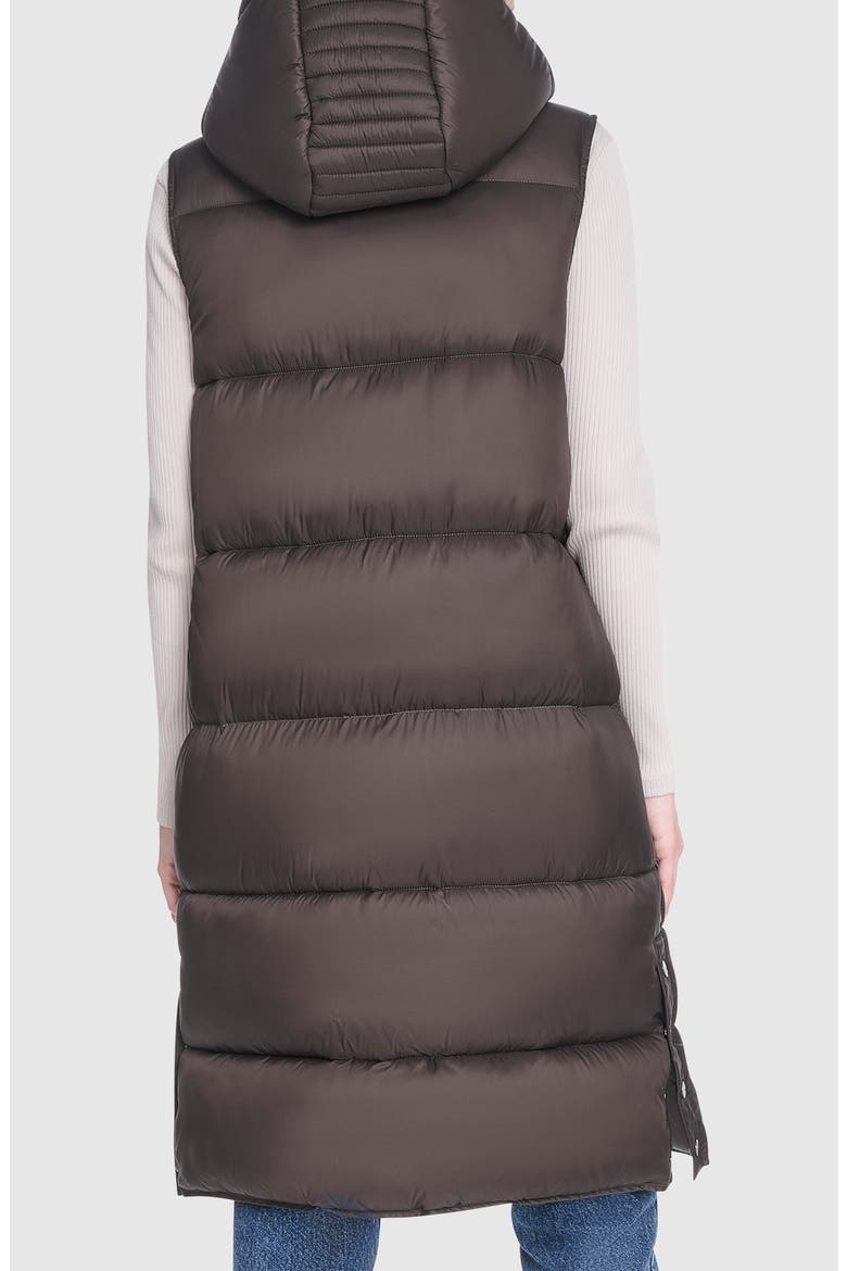Kerr Hooded Longline Puffer Vest, Alternate, color, CHOCOLATE