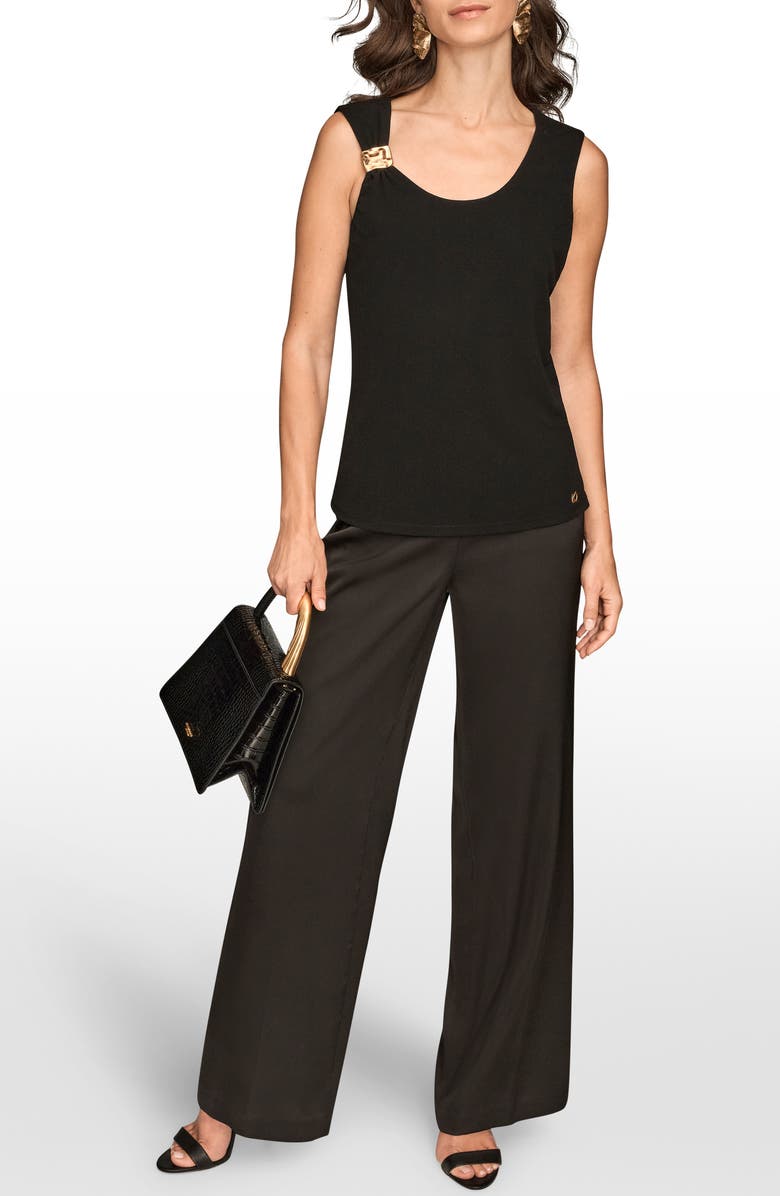 Donna Karan New York Hardware Accent Tank, Alternate, color, Black