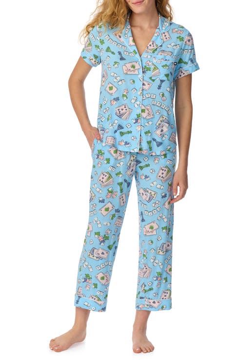 print crop pajamas