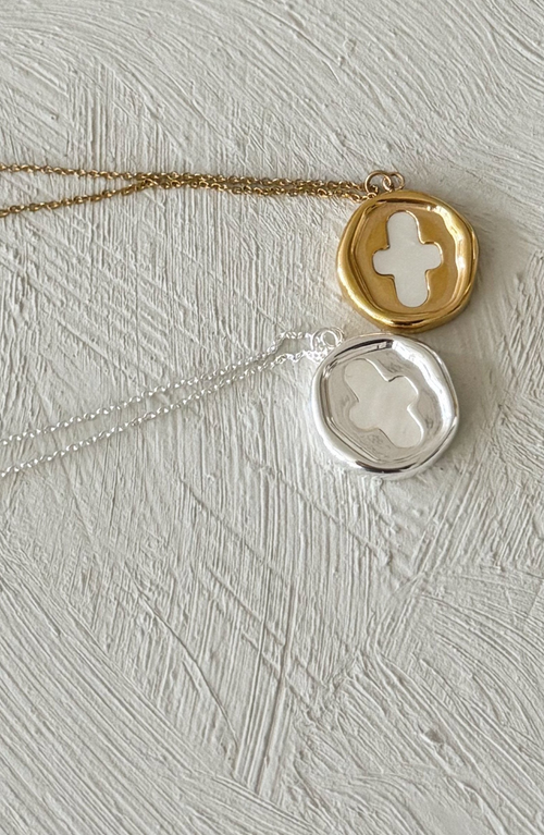 Joiana Jewelry Stamp Coin Necklace In Gold