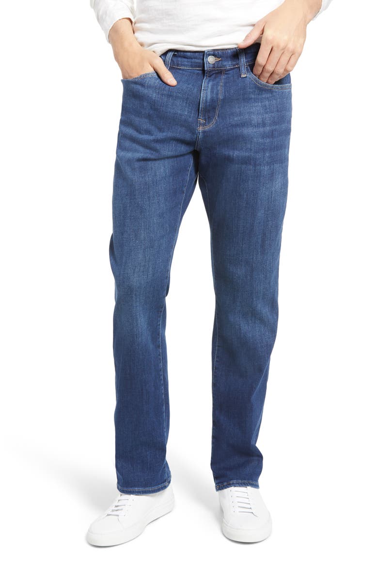 Matt Relaxed Straight Fit Jeans, Main, color, DARK FEATHER BLUE