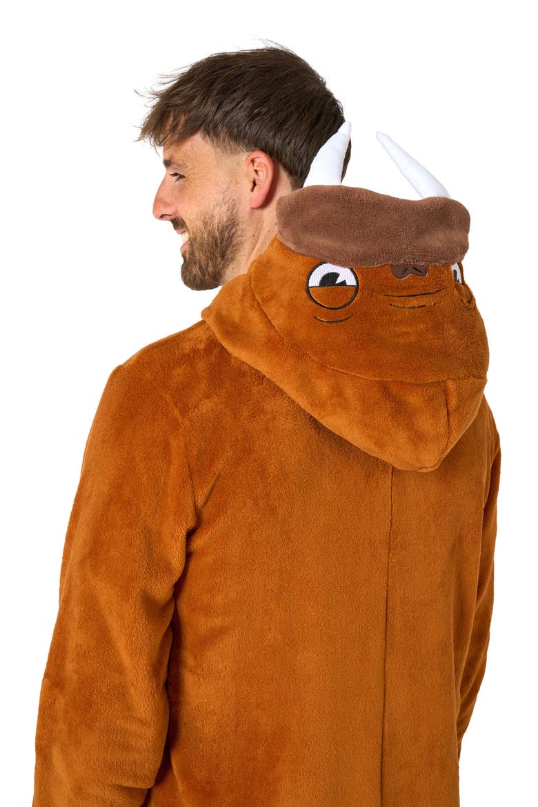 Walrus Hooded Fleece Costume Jumpsuit, Alternate, color, BEIGE