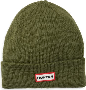 Hunter Hat Beanie Green Texture Cuffed Knit Logo Outdoor Cottagecore Minimalist Buy Beanie: Hunter Green Online main image 2