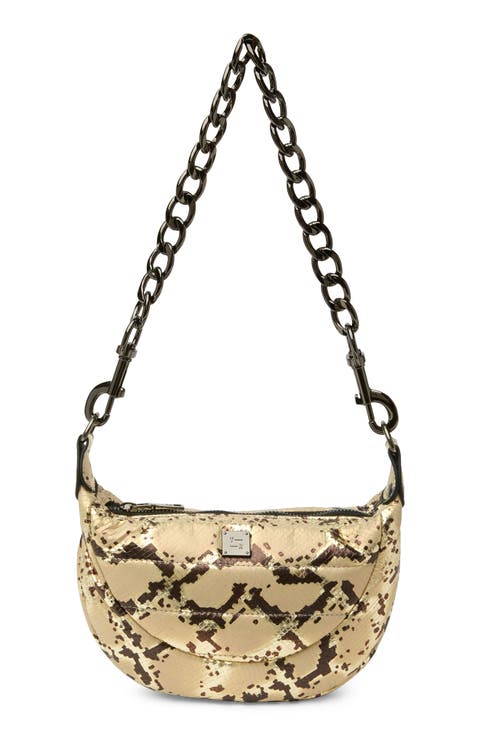 Tiny Dancer Snakeskin Embossed Leather Crossbody Bag