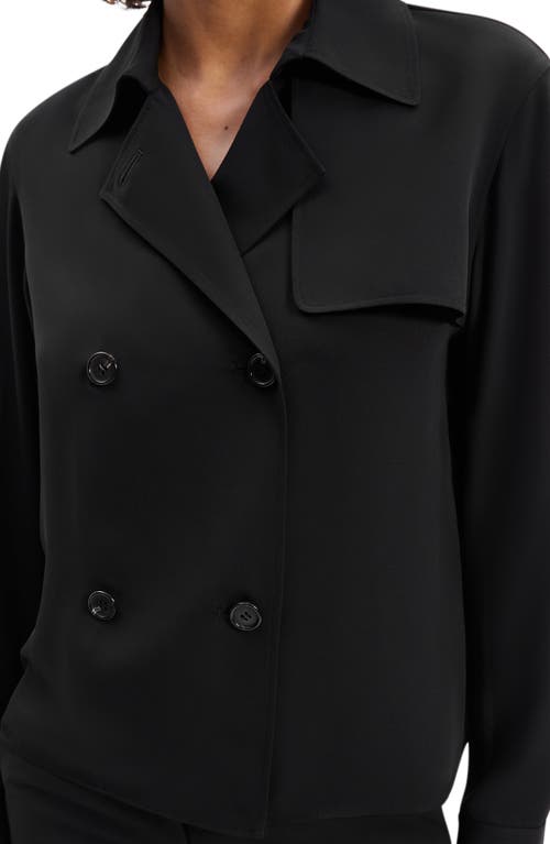 THEORY THEORY DOUBLE BREASTED TRENCH BLOUSE