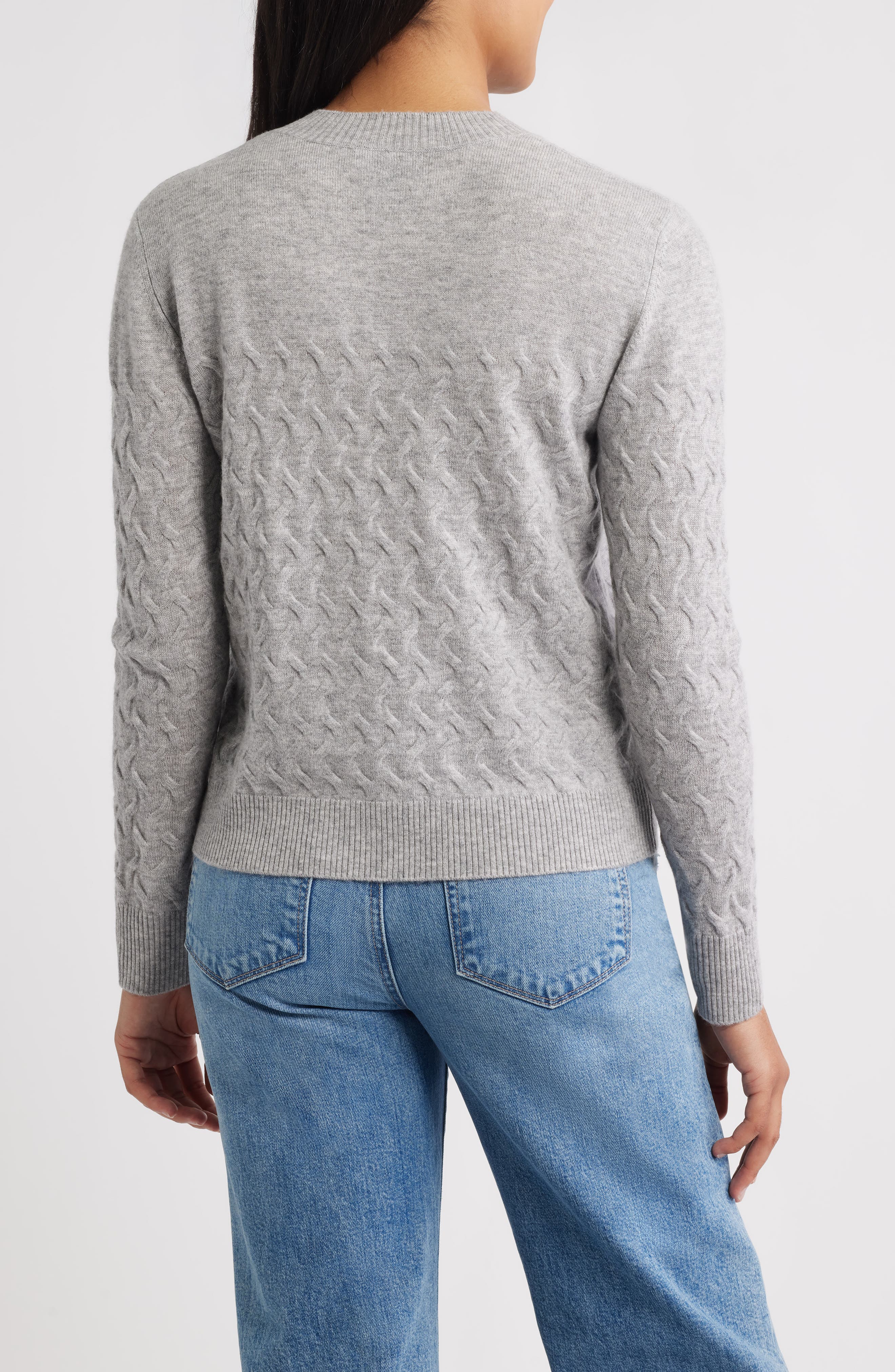 Wondering Cable Wool & Cashmere Crewneck Sweater - image 2