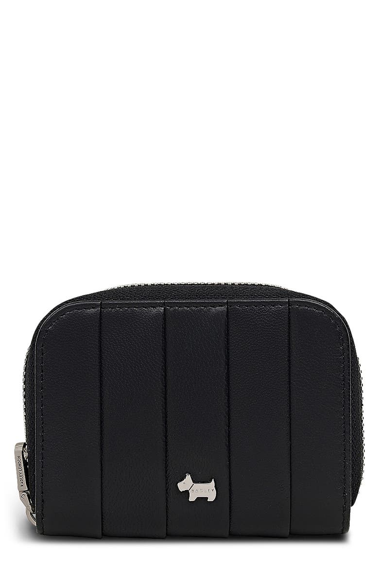 Burton Way Quilted Zip Around Wallet, Main, color, BLACK