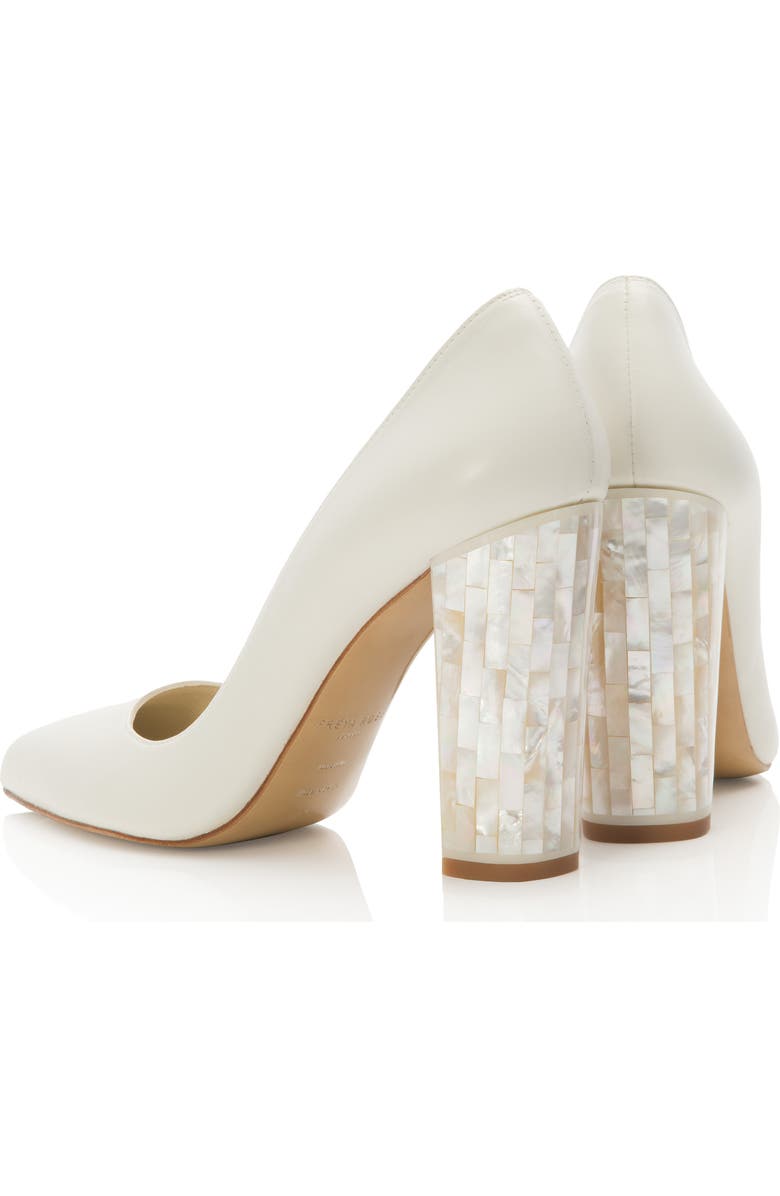 Freya Rose Camille Pointed Toe Pearl Heel Pump, Alternate, color, Ivory