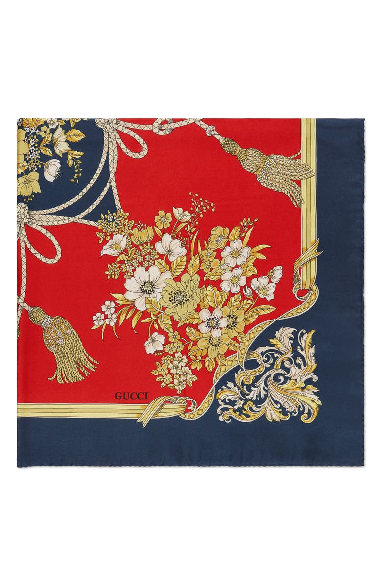 Gucci Lady Intrigue Square Silk Scarf, Alternate, color,