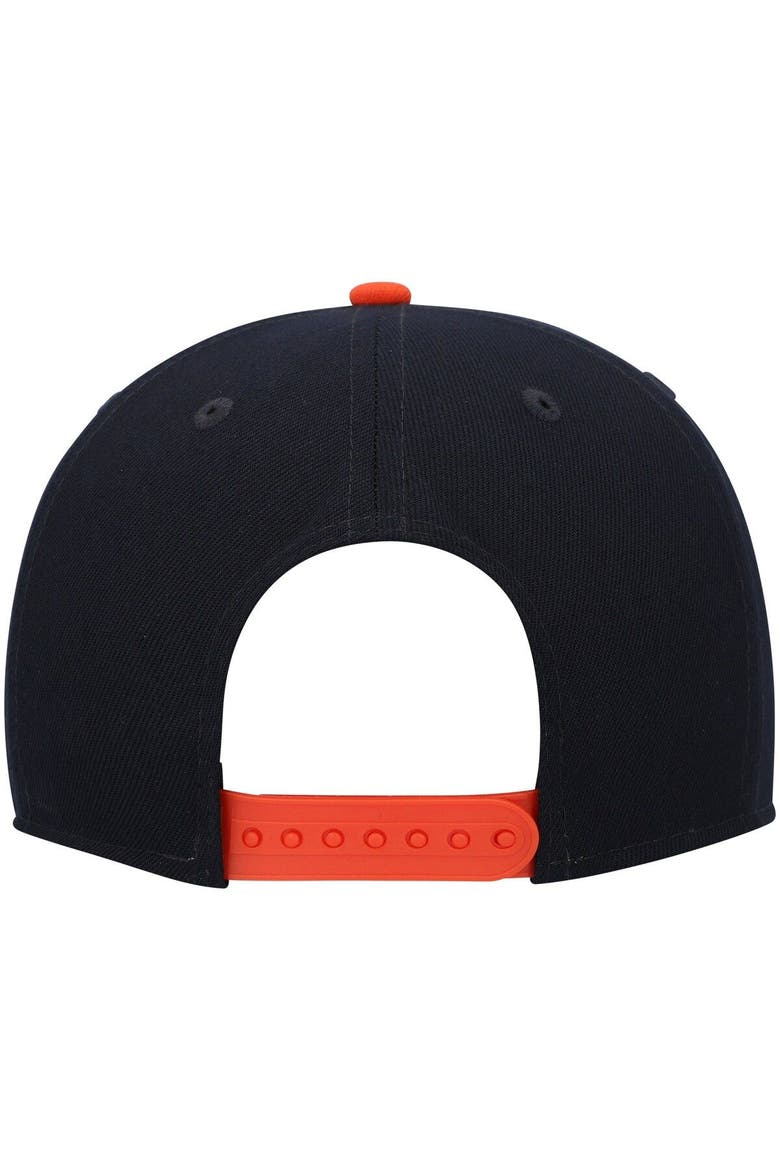 Men's New Era Navy Auburn Tigers Two-Tone Vintage Wave 9FIFTY Snapback Hat, Alternate, color, Navy