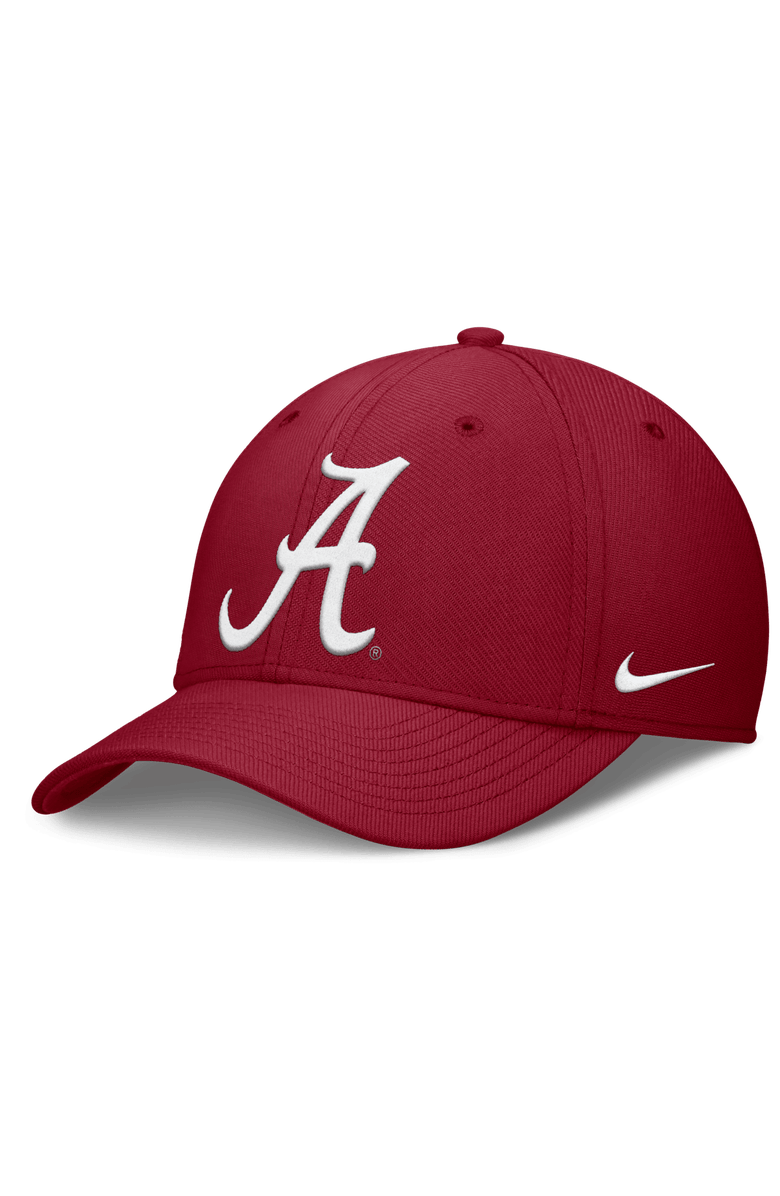 Nike Men's Nike Crimson Alabama Crimson Tide Rise Swoosh Dri-FIT Flex Hat, Main, color, Crimson
