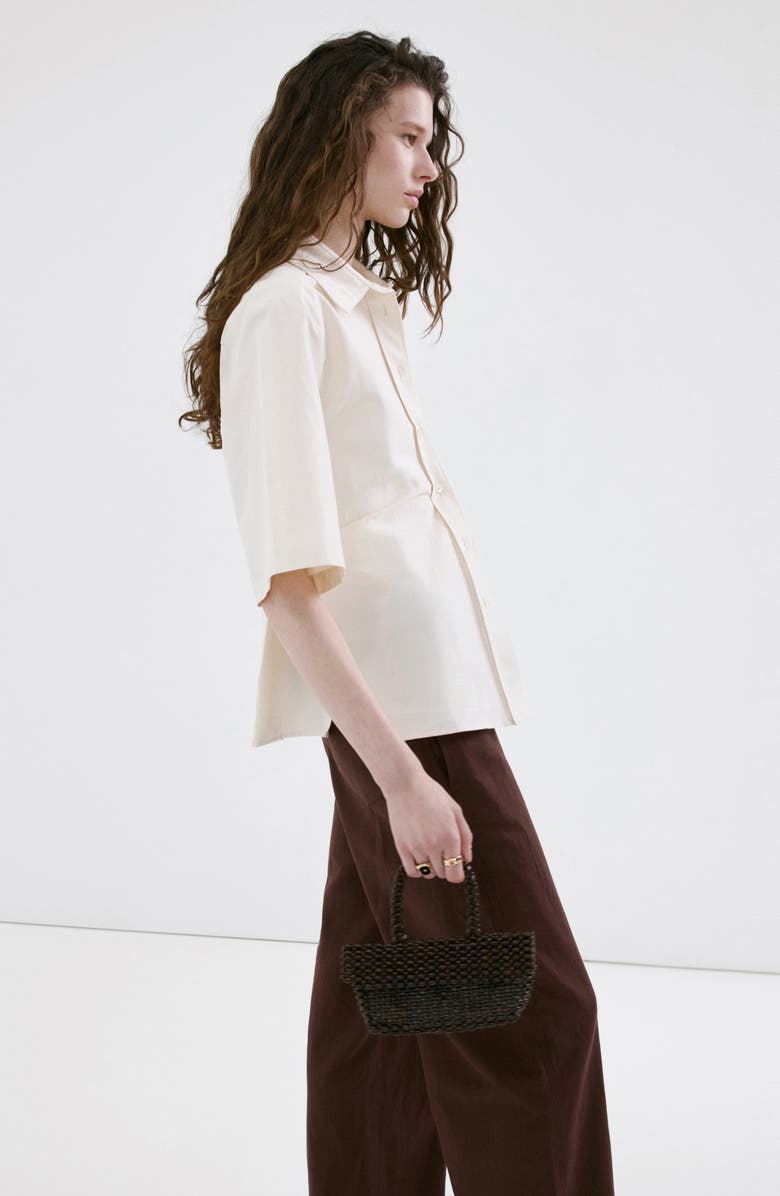 MANGO Flat Front Pants, Alternate, color, 
