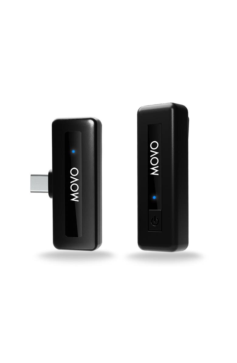 MOVO Wireless Mini UC - Ultracompact Rechargeable Wireless Lavalier Microphone System for Android, Main, color, Black