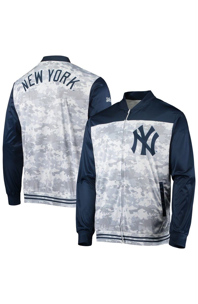 STITCHES Men's Stitches Navy New York Yankees Camo Full-Zip Jacket, Main, color, Navy