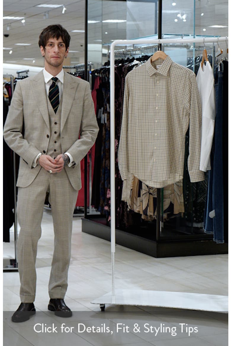 Ciannelli Trim Fit Performance Check Dress Shirt video