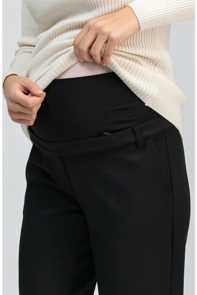 Robin Over the Bump Wide Leg Maternity Pants, Alternate, color, BLACK