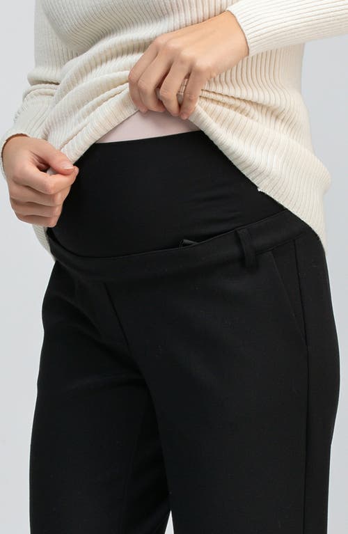 Pietro Brunelli Maternity Maternity Black Tailored Robin Trousers With Stretch Waistband In Black