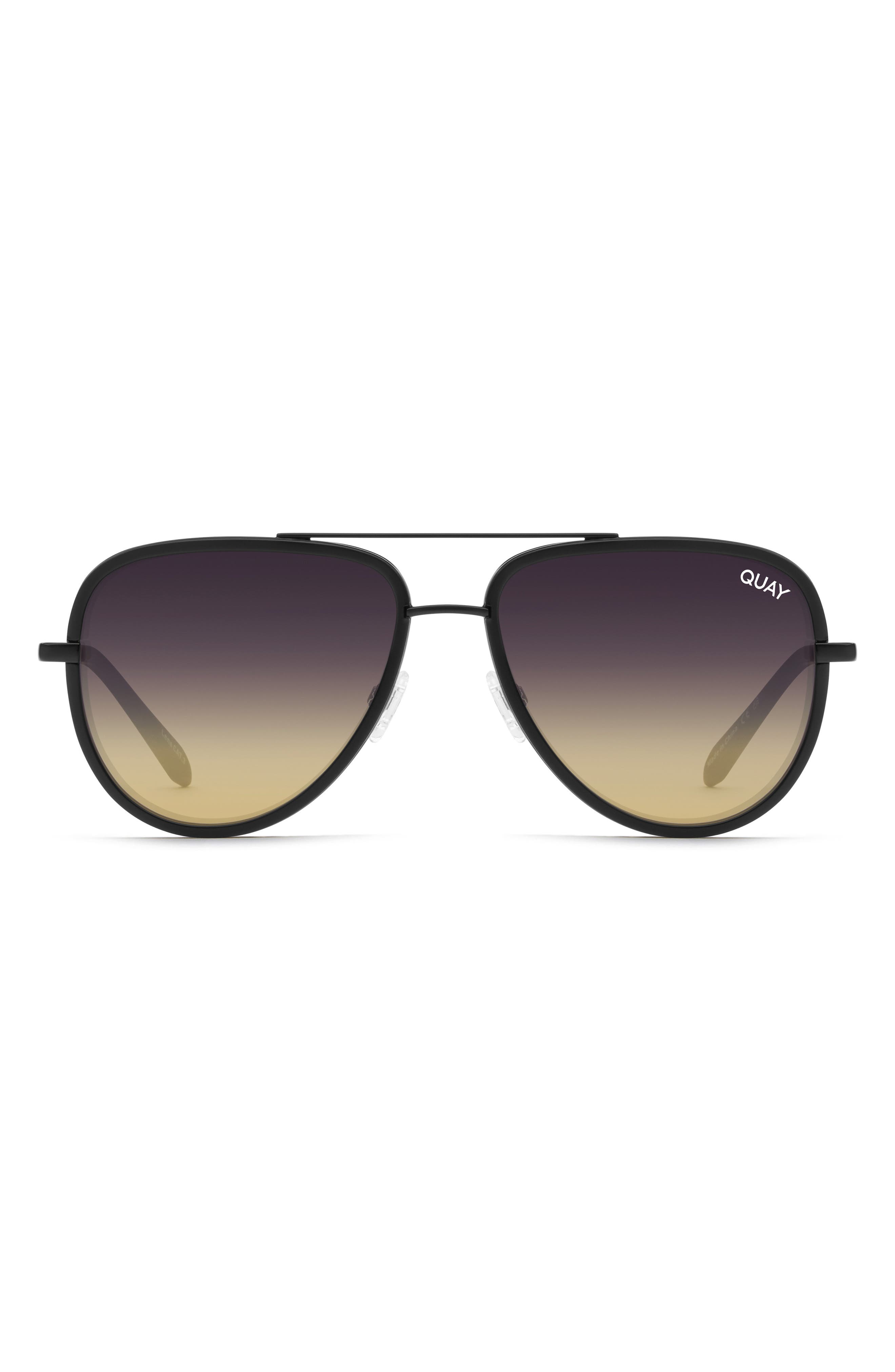QUAY All In Extra Large 61mm Gradient Aviator Sunglasses | Nordstromrack