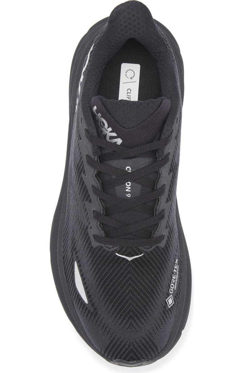 HOKA Clifton 9 GTX Shoe, Alternate, color, Black / Black / Black