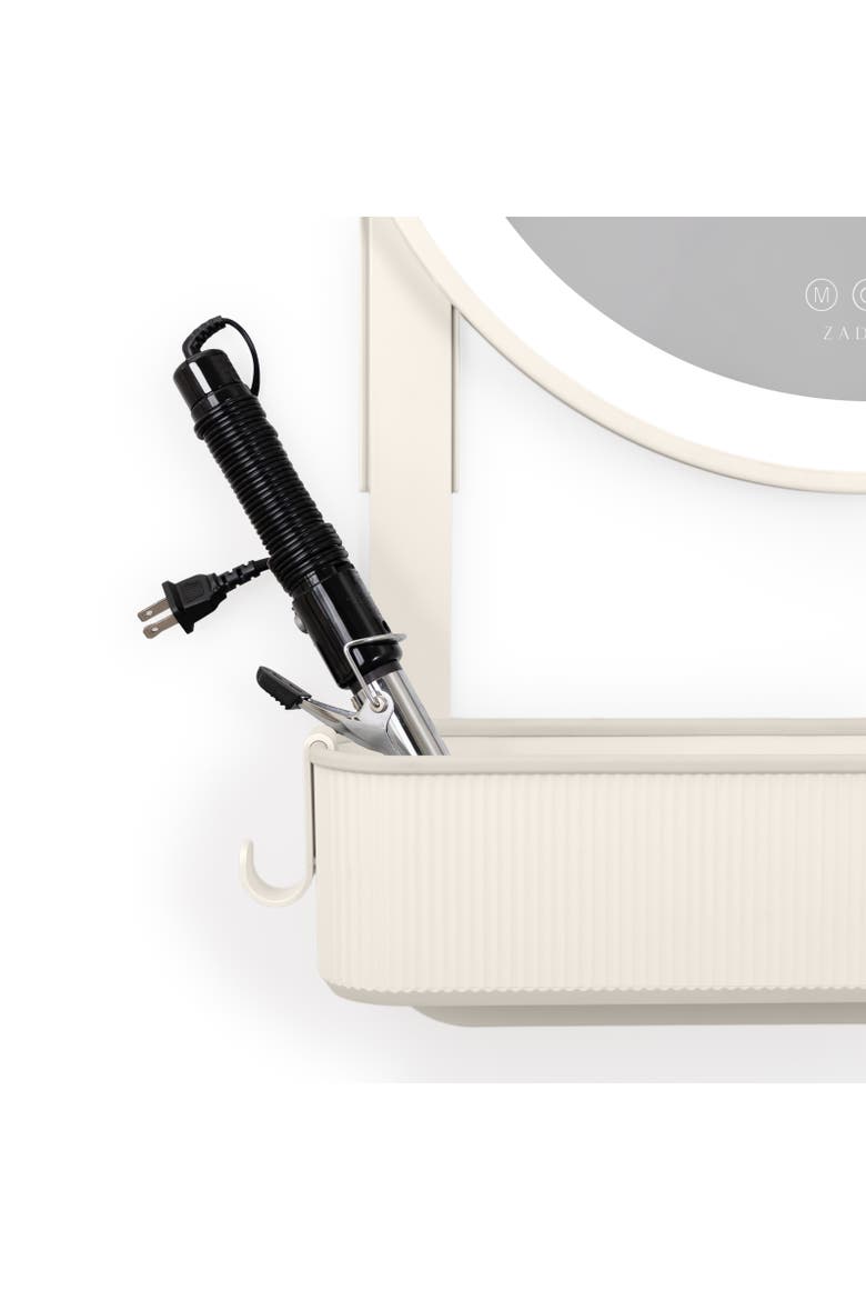 Over-The-Door LED Lighted Mirror Styling Station, Alternate, color, Neutral