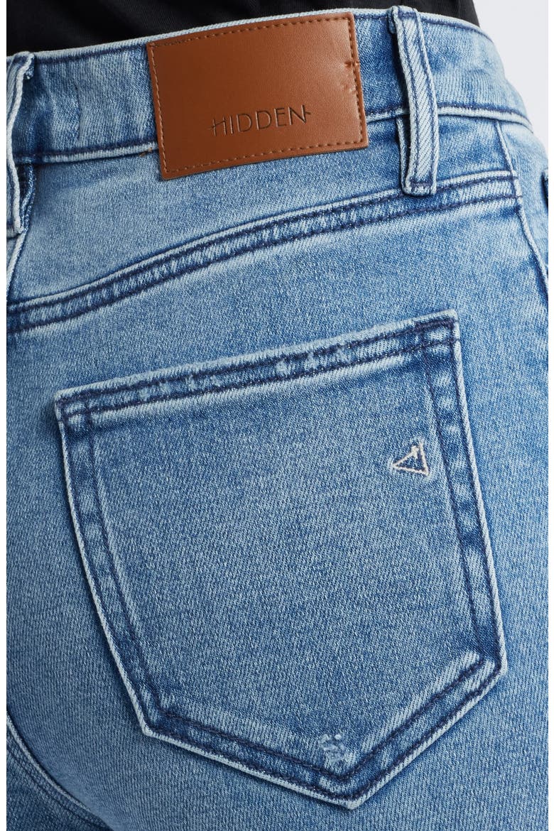 Ripped High Waist Flare Jeans, Alternate, color, MEDIUM WASH