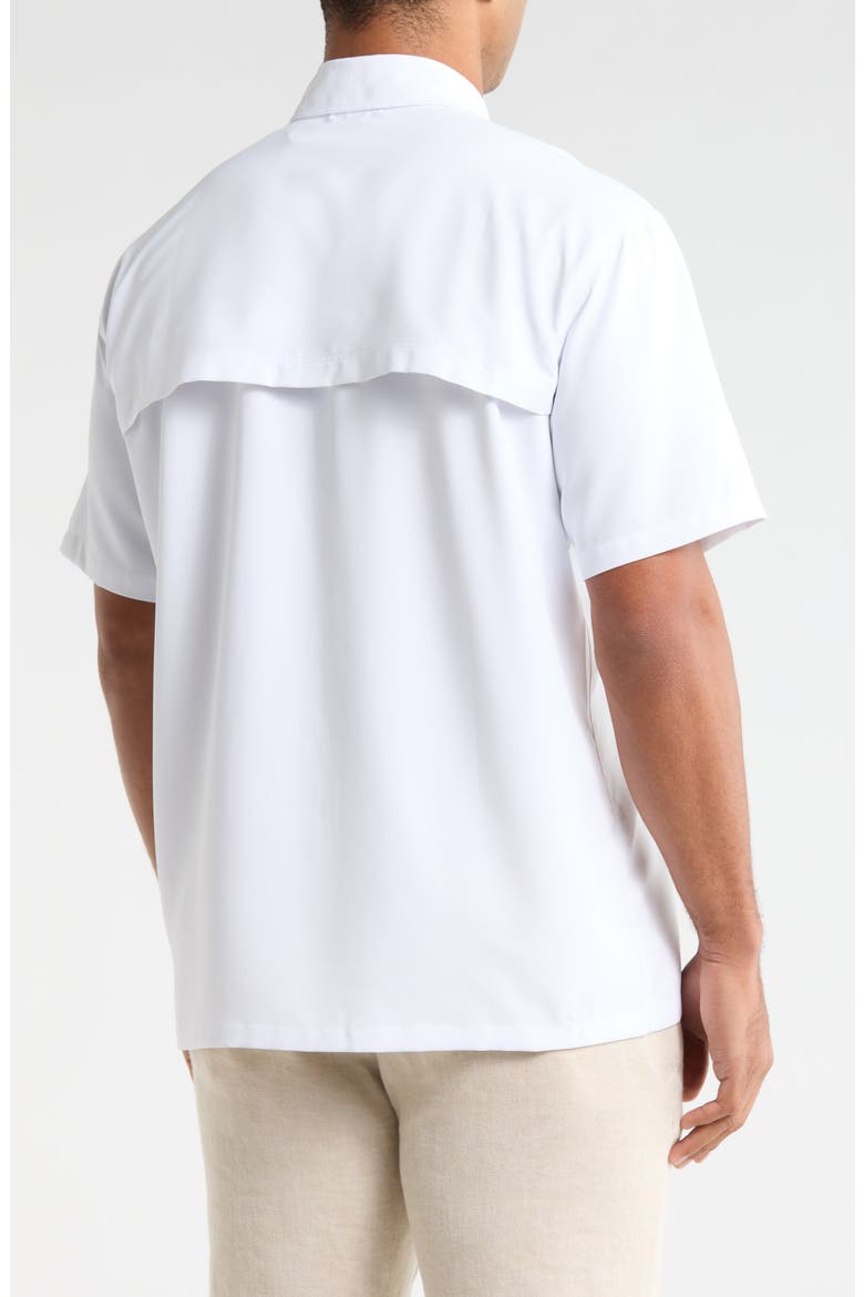 Shorelite Air Short Sleeve Performance Button-Up Shirt, Alternate, color, PURE WHITE