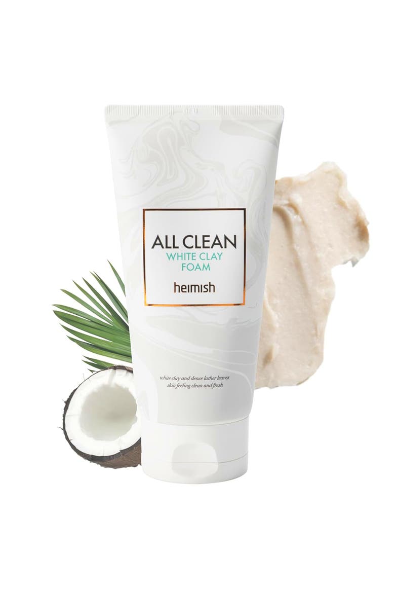 All Clean White Clay Face Wash Women All Skin Types Daily Deep Cleansing, 5.3oz/150g, Main, color, White