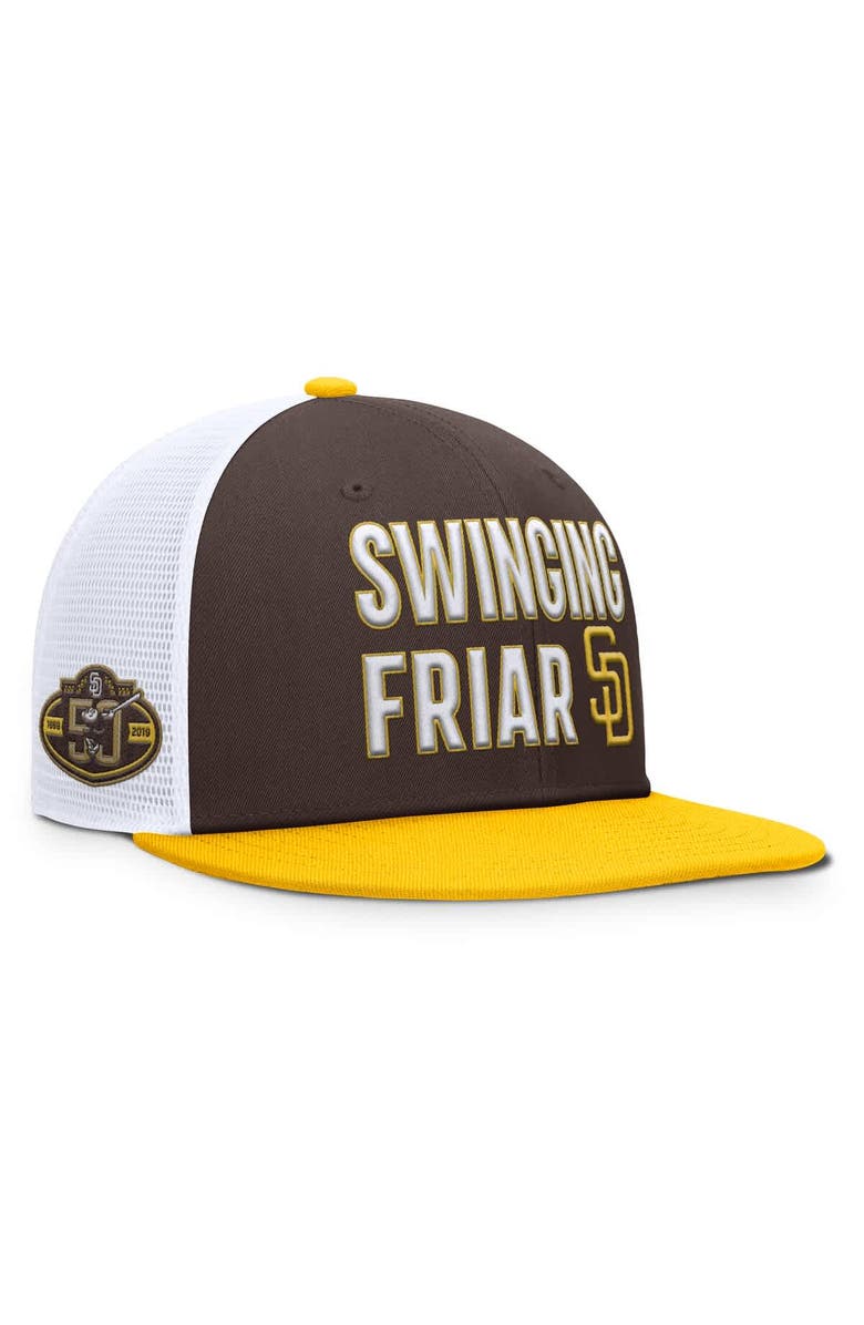 Nike Men's Nike Brown San Diego Padres Pro Trucker Snapback Hat, Main, color, Brown